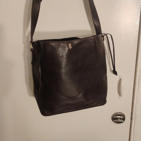 LLADRO Brown Leather  Women's Shoulder Handbag - Picture 1 of 15